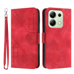 For Xiaomi Redmi Note 13 4G Leather Wallet Case Butterfly Flower Imprinted Phone Cover with Strap