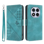 For Xiaomi Redmi Note 14 Pro 4G Leather Wallet Case Butterfly Flower Imprinted Phone Cover with Strap