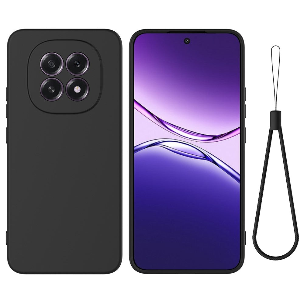 For Oppo F29 5G Liquid Silicone Case Phone Back Cover with Hand Strap