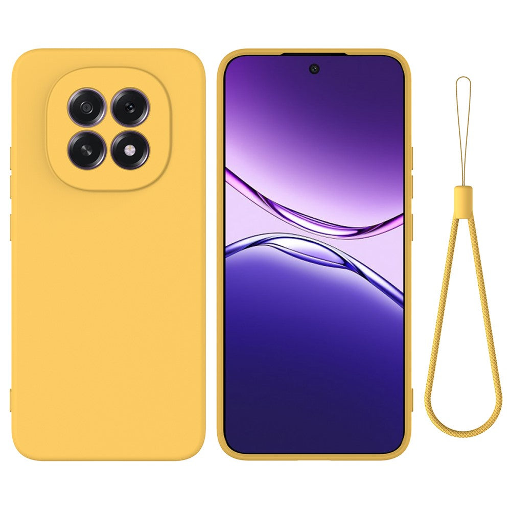 For Oppo F29 5G Liquid Silicone Case Phone Back Cover with Hand Strap