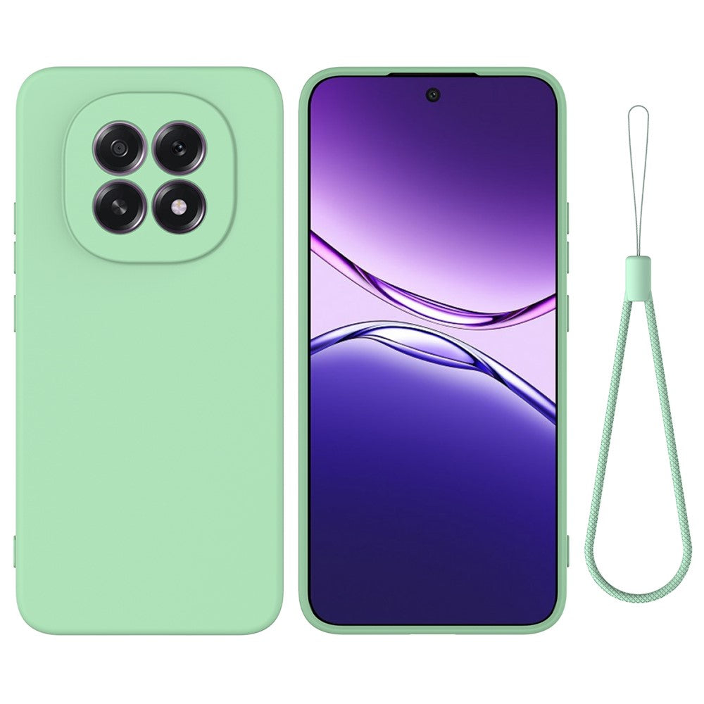 For Oppo F29 5G Liquid Silicone Case Phone Back Cover with Hand Strap