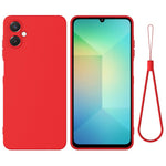 Samsung Galaxy A06 5G flytande silikonskal mobilbaksida med handrem