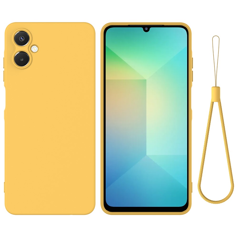 Samsung Galaxy A06 5G flytande silikonskal mobilbaksida med handrem
