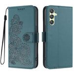 Samsung Galaxy A24 4G (162,1 x 77,6 x 8,3 mm) mobilcover med mandala- og blomstermotiv, læderteg­nebogsetui med rem