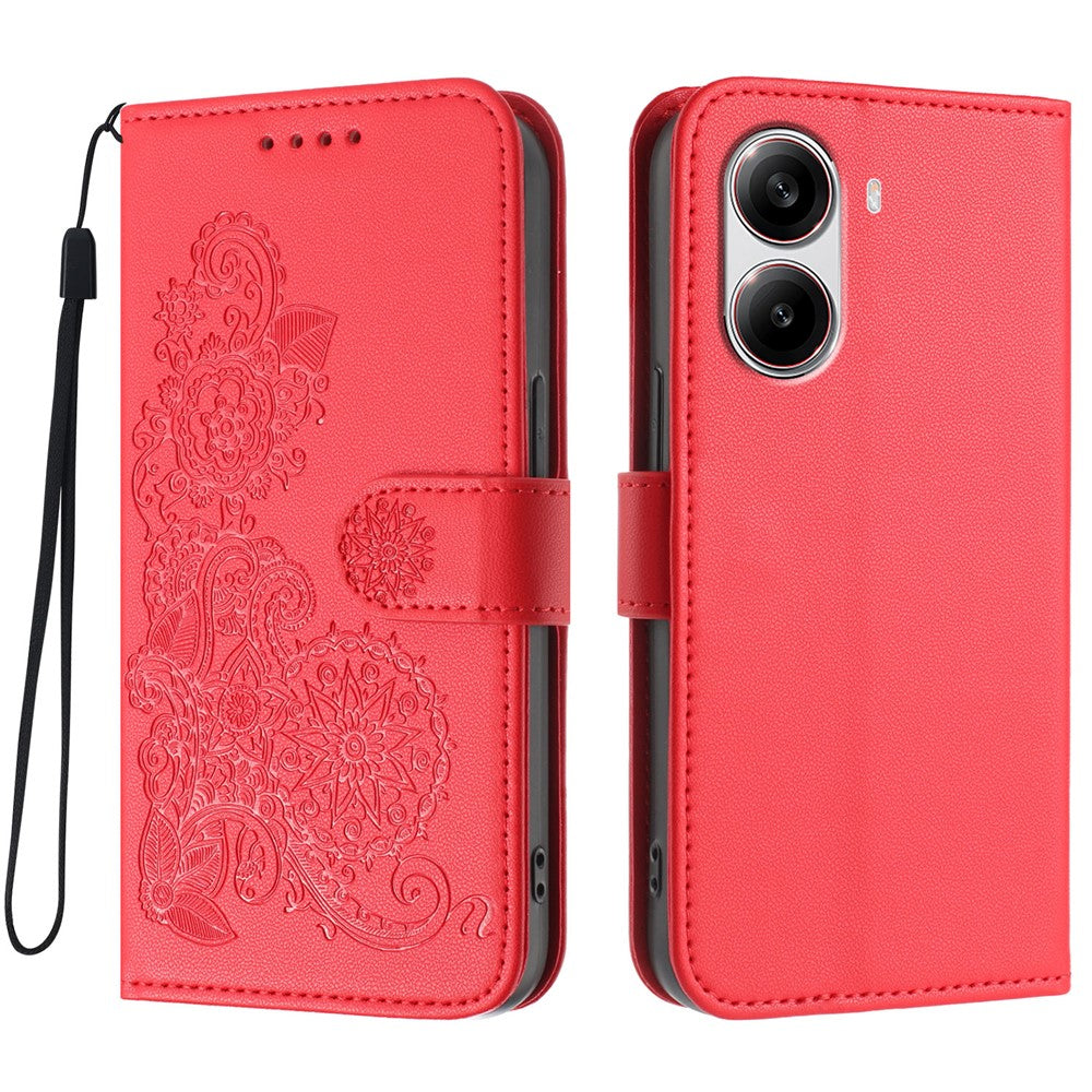 For Xiaomi Redmi Turbo 4 5G / Xiaomi Poco X7 Pro 5G Phone Cases Mandala Flower Leather Wallet Mobile Cover with Strap