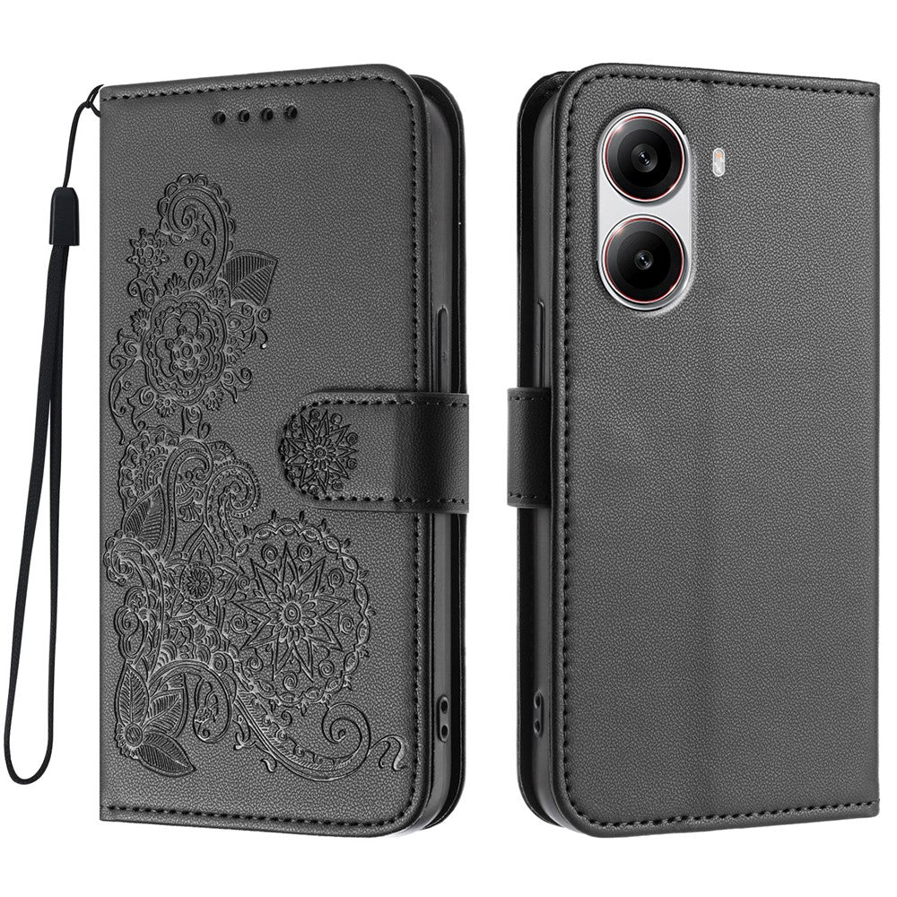 For Xiaomi Redmi Turbo 4 5G / Xiaomi Poco X7 Pro 5G Phone Cases Mandala Flower Leather Wallet Mobile Cover with Strap