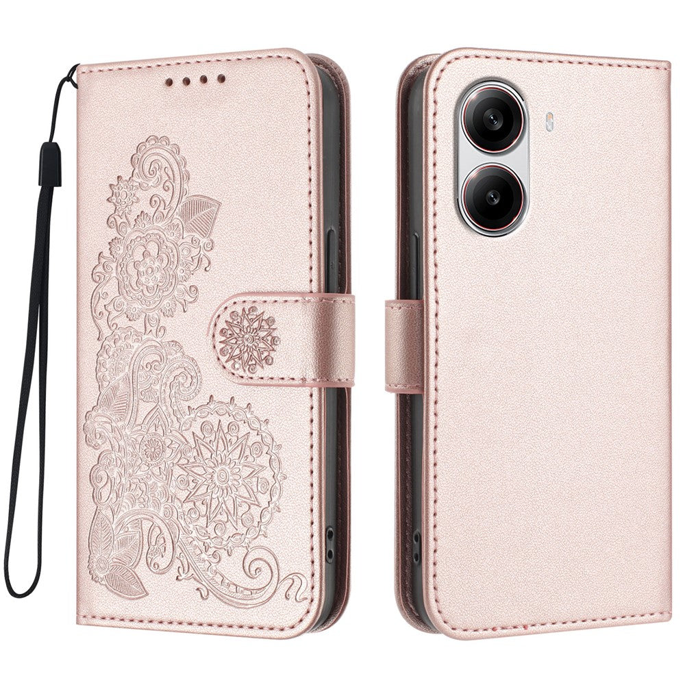 For Xiaomi Redmi Turbo 4 5G / Xiaomi Poco X7 Pro 5G Phone Cases Mandala Flower Leather Wallet Mobile Cover with Strap