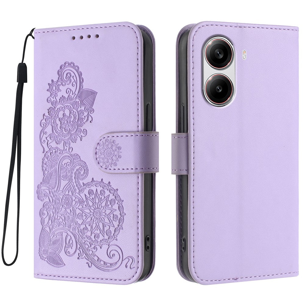 For Xiaomi Redmi Turbo 4 5G / Xiaomi Poco X7 Pro 5G Phone Cases Mandala Flower Leather Wallet Mobile Cover with Strap