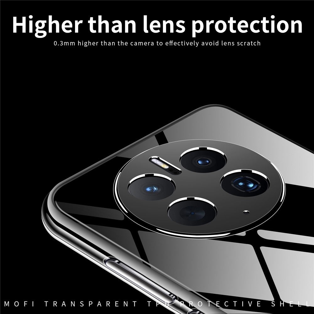 MOFI for Huawei Mate 50 Pro 4G Shockproof TPU Shell, Clear Crystal Not-Yellowing Case Protective Phone Cover