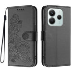 For Xiaomi Redmi Note 14 4G (164.84mm) Phone Cases Mandala Flower Leather Wallet Mobile Cover with Strap