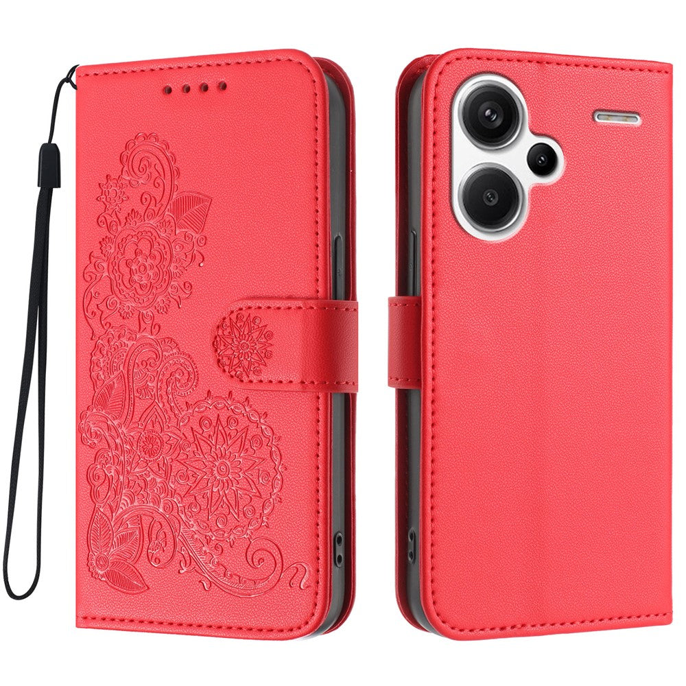 For Xiaomi Redmi Note 13 Pro+ 5G Phone Cases Mandala Flower Leather Wallet Mobile Cover with Strap