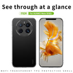 MOFI för Huawei Mate 50 RS Porsche Design 4G Fallsäkert TPU-skal, Klart Kristall Icke-gulnande Skal Skyddande mobilfodral
