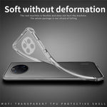 MOFI för Huawei Mate 50 RS Porsche Design 4G Fallsäkert TPU-skal, Klart Kristall Icke-gulnande Skal Skyddande mobilfodral