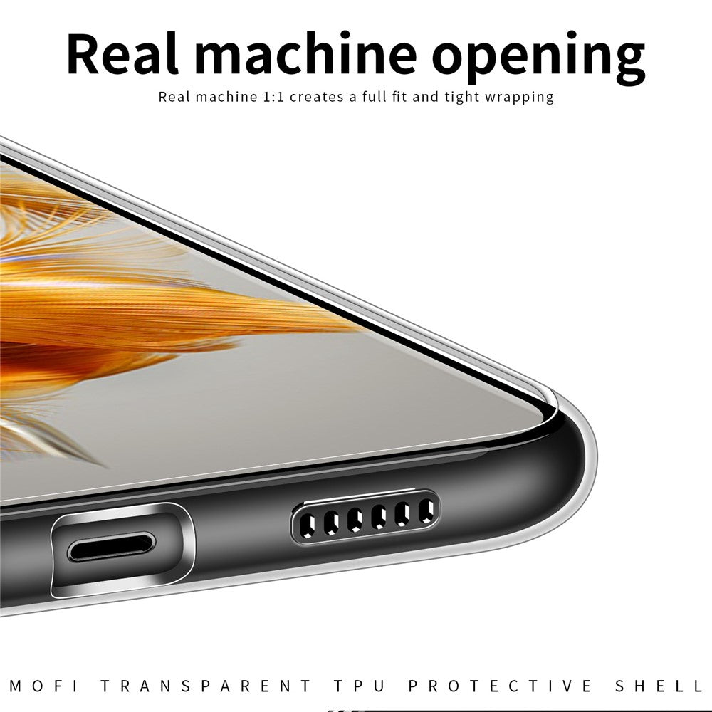 MOFI för Huawei Mate 50 RS Porsche Design 4G Fallsäkert TPU-skal, Klart Kristall Icke-gulnande Skal Skyddande mobilfodral