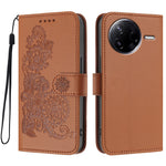 Xiaomi Redmi K80 5G / Xiaomi Poco F7 Pro 5G-mobilcover med mandalablomst, læderpung og rem