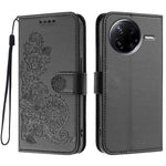 Xiaomi Redmi K80 5G / Xiaomi Poco F7 Pro 5G-mobilcover med mandalablomst, læderpung og rem