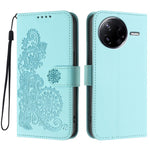 Xiaomi Redmi K80 5G / Xiaomi Poco F7 Pro 5G-mobilcover med mandalablomst, læderpung og rem