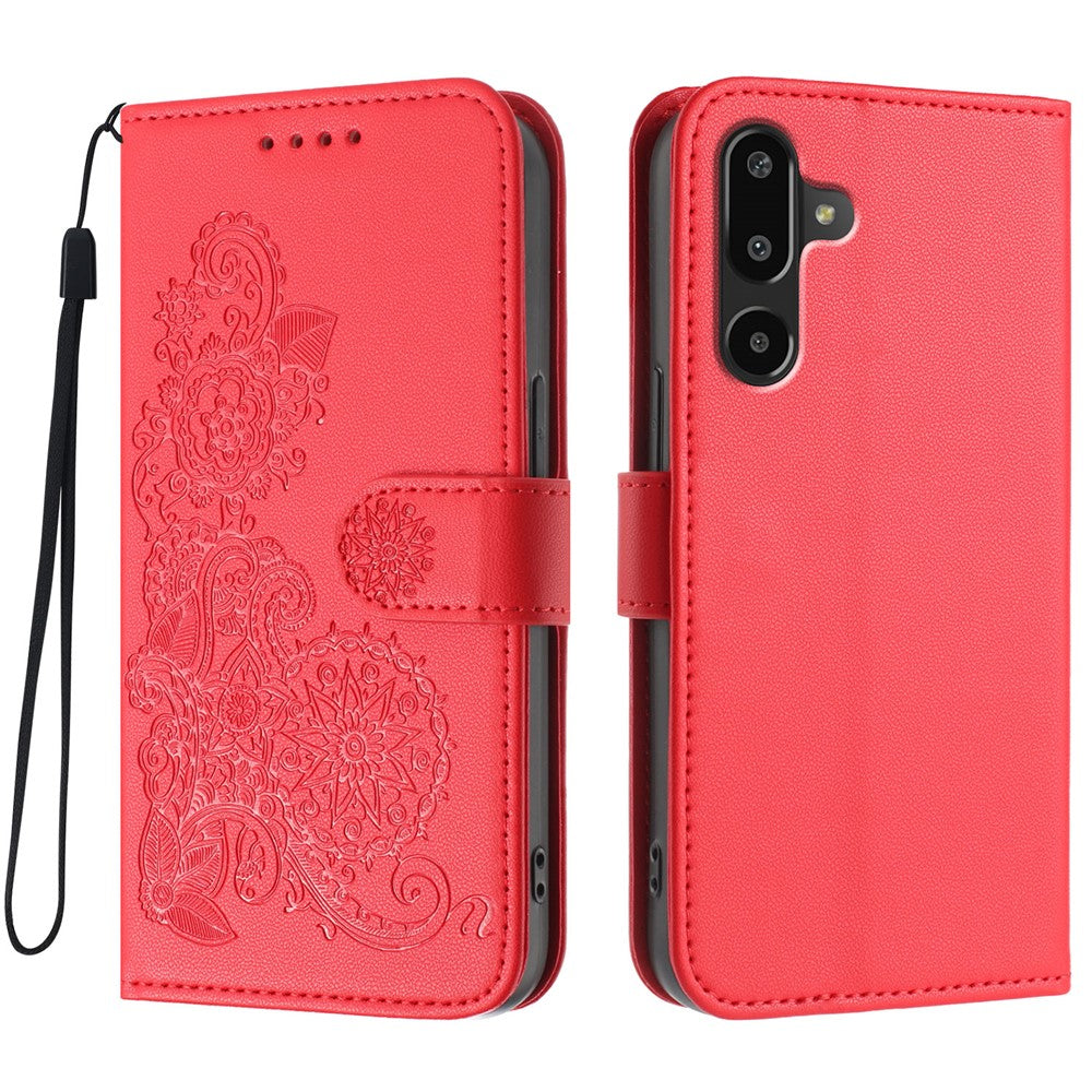 For Samsung Galaxy M16 5G / Galaxy F16 5G Phone Cases Mandala Flower Leather Wallet Mobile Cover with Strap