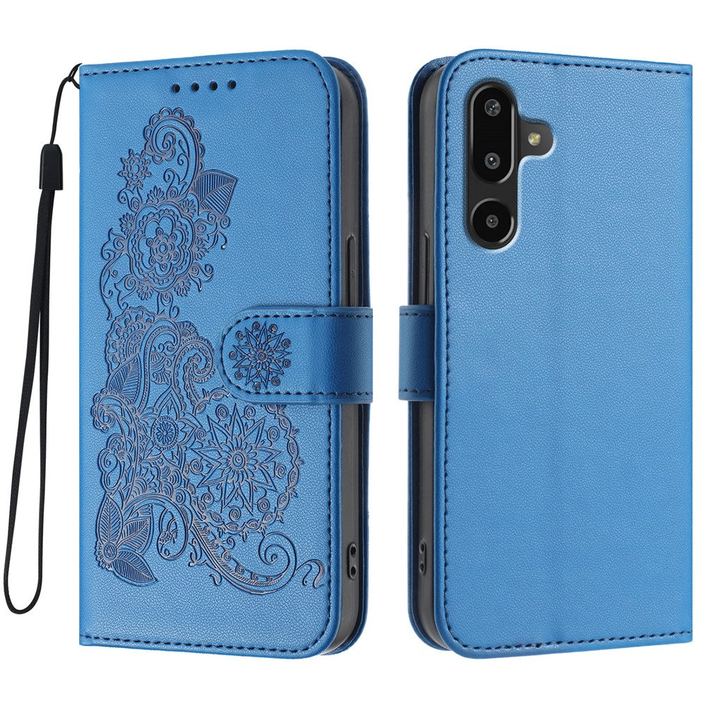 For Samsung Galaxy M16 5G / Galaxy F16 5G Phone Cases Mandala Flower Leather Wallet Mobile Cover with Strap