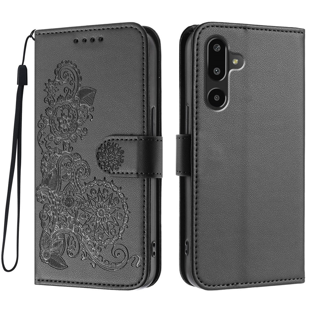 For Samsung Galaxy M16 5G / Galaxy F16 5G Phone Cases Mandala Flower Leather Wallet Mobile Cover with Strap