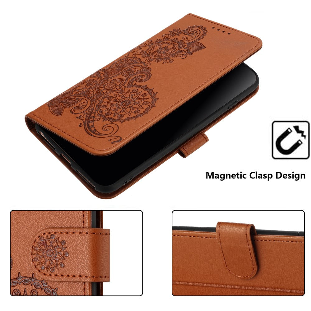 For Honor 400 Lite 5G Phone Cases Mandala Flower Leather Wallet Mobile Cover with Strap