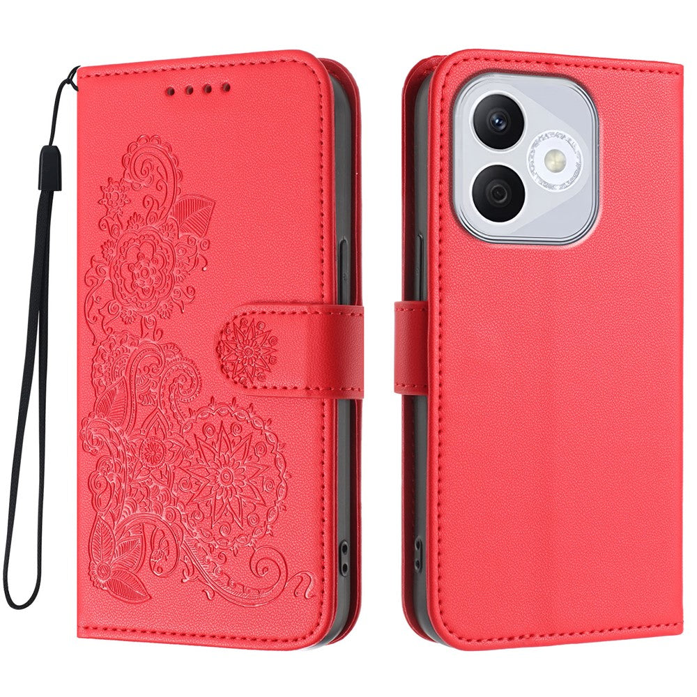 For Honor 400 Lite 5G Phone Cases Mandala Flower Leather Wallet Mobile Cover with Strap