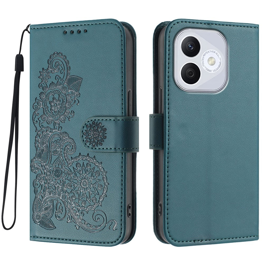 For Honor 400 Lite 5G Phone Cases Mandala Flower Leather Wallet Mobile Cover with Strap