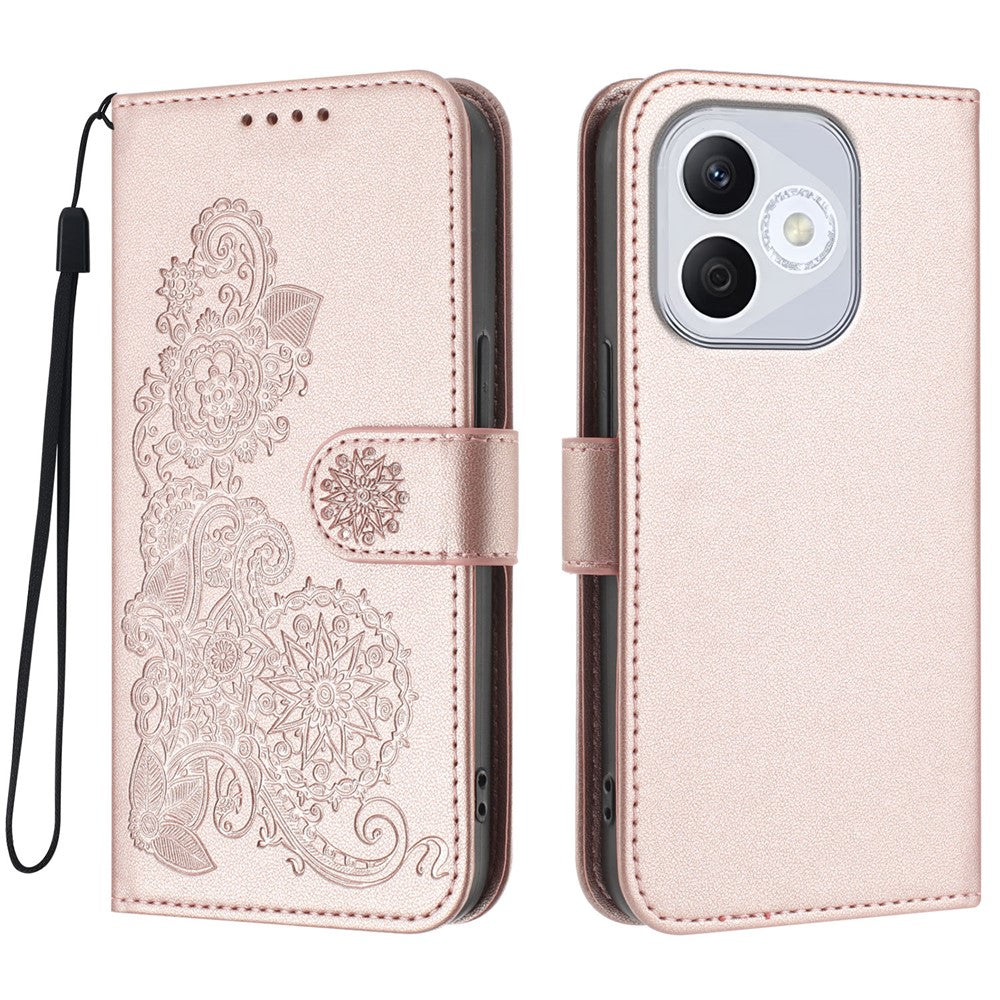 For Honor 400 Lite 5G Phone Cases Mandala Flower Leather Wallet Mobile Cover with Strap
