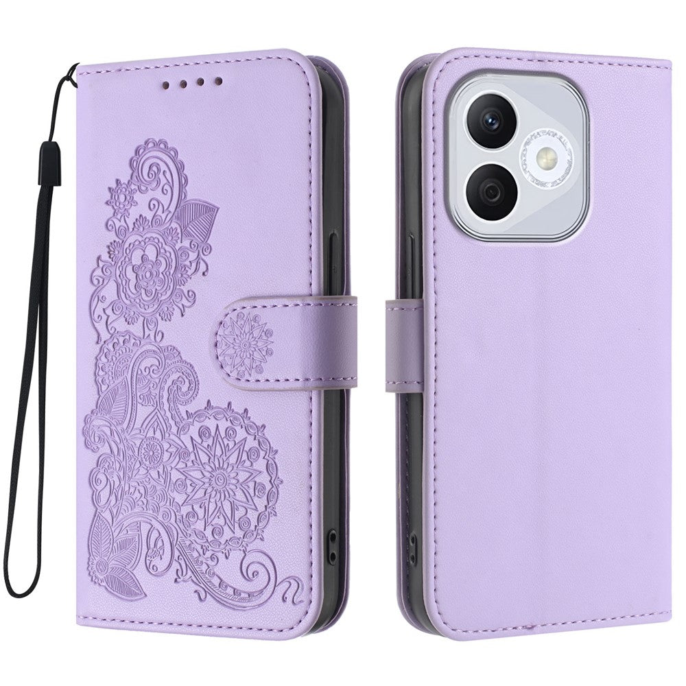 For Honor 400 Lite 5G Phone Cases Mandala Flower Leather Wallet Mobile Cover with Strap