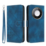 For Honor X9c Smart 5G / Honor X60 5G Leather Wallet Case Butterfly Flower Imprinted Phone Cover with Strap
