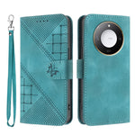 For Honor X9c Smart 5G / Honor X60 5G Leather Wallet Case Butterfly Flower Imprinted Phone Cover with Strap