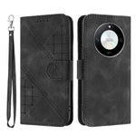For Honor Magic6 Lite 5G / Honor X9b 5G / Honor X50 5G Leather Wallet Case Butterfly Flower Imprinted Phone Cover with Strap