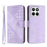 For Honor X8b 4G / Honor X8c 4G Leather Wallet Case Butterfly Flower Imprinted Phone Cover with Strap