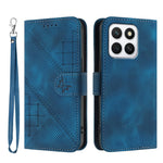 For Honor X8b 4G / Honor X8c 4G Leather Wallet Case Butterfly Flower Imprinted Phone Cover with Strap