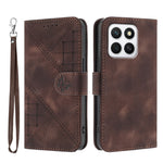 For Honor X8b 4G / Honor X8c 4G Leather Wallet Case Butterfly Flower Imprinted Phone Cover with Strap