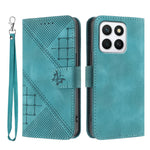 For Honor X8b 4G / Honor X8c 4G Leather Wallet Case Butterfly Flower Imprinted Phone Cover with Strap