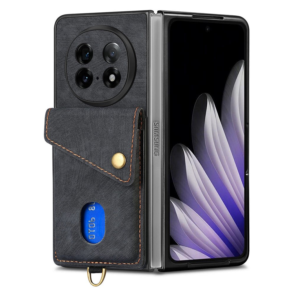 For Oppo Find N5 5G Case with Card Holder Kickstand Leather Phone Back Cover