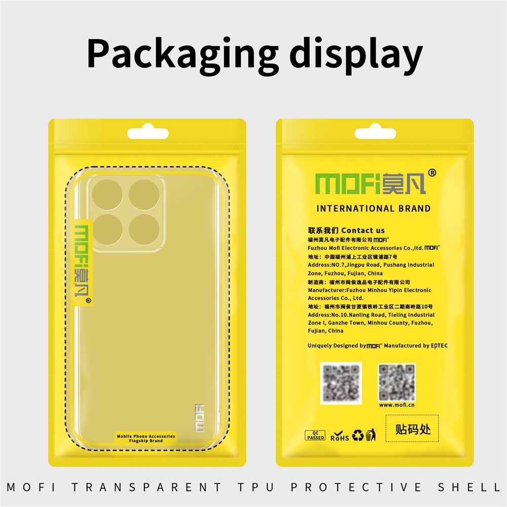 MOFI For Honor X8c 4G Gennemsigtigt Telefoncover Ultra-tyndt TPU Telefonbagcover
