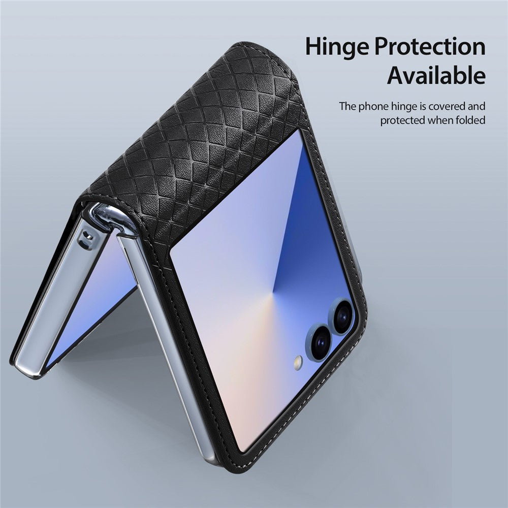 DUX DUCIS For Samsung Galaxy Z Flip7 5G Case Bril Series Leather+PC Phone Cover