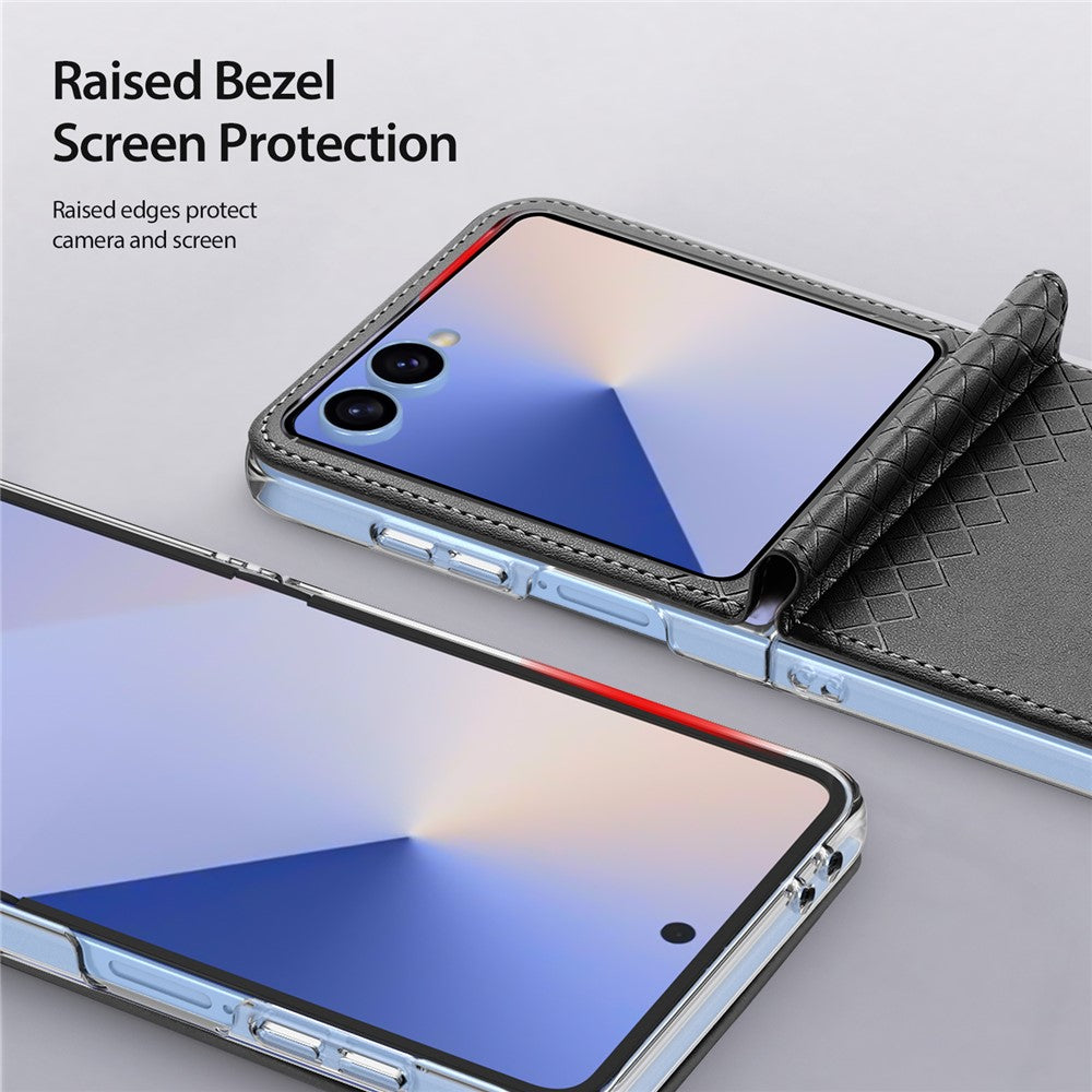 DUX DUCIS For Samsung Galaxy Z Flip7 5G Case Bril Series Leather+PC Phone Cover
