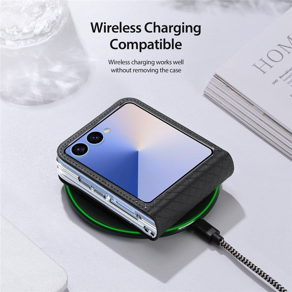 DUX DUCIS For Samsung Galaxy Z Flip7 5G Case Bril Series Leather+PC Phone Cover