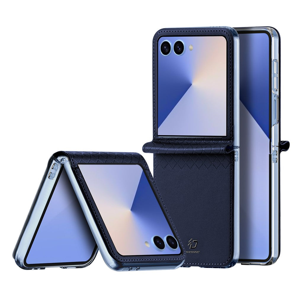 DUX DUCIS For Samsung Galaxy Z Flip7 5G Case Bril Series Leather+PC Phone Cover