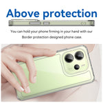 WANLONFENG MF Series for Xiaomi Redmi Note 14 4G (164.84mm) Case TPU Acrylic Clear Phone Cover with Tempered Glass Film