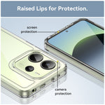 WANLONFENG MF Series for Xiaomi Redmi Note 14 4G (164.84mm) Case TPU Acrylic Clear Phone Cover with Tempered Glass Film