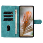 For Honor Magic7 Lite 5G / X9c 5G / X60 Pro 5G Case Imprinted Feather PU Leather Wallet Phone Cover with Wrist Strap