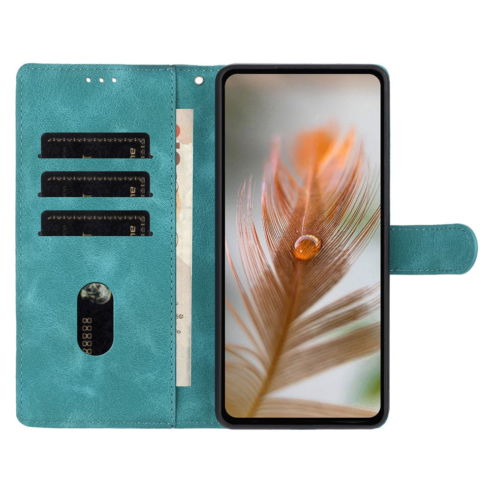 For Honor Magic7 Lite 5G / X9c 5G / X60 Pro 5G Case Imprinted Feather PU Leather Wallet Phone Cover with Wrist Strap