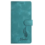 For Honor Magic7 Lite 5G / X9c 5G / X60 Pro 5G Case Imprinted Feather PU Leather Wallet Phone Cover with Wrist Strap