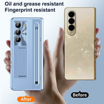 Til Samsung Galaxy Z Fold5 5G Cover UV Edge PC + PU + Glasfilm Telefoncover med Stylus