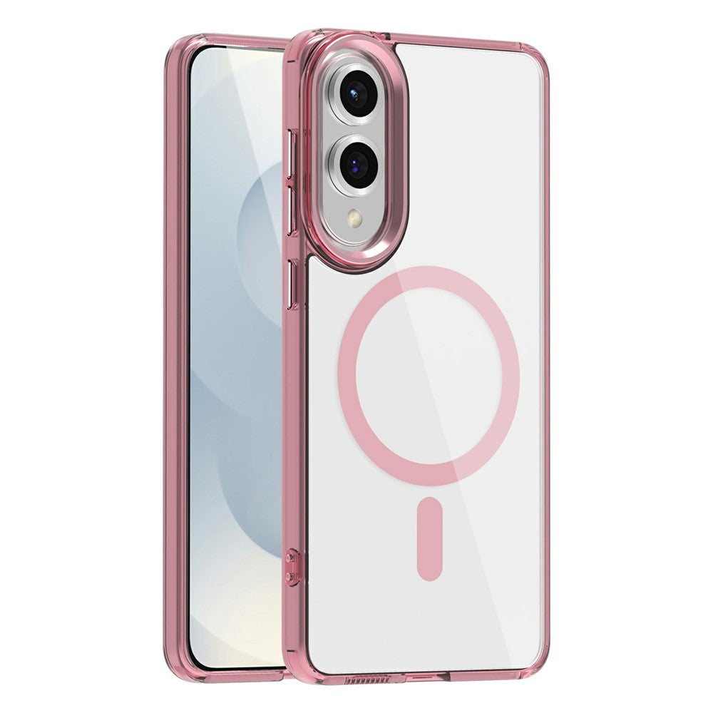 For Samsung Galaxy S25 Edge Magnetic Case TPU+PC Transparent Phone Cover