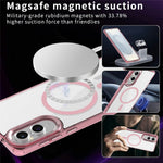 For Samsung Galaxy S25 Edge Magnetic Case TPU+PC Transparent Phone Cover